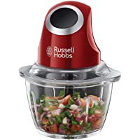 Russell Hobbs 24660-56 Desire - Picadora de Alimentos (Picadora Eléctrica- 200 W- Cuchillas Inox- Rojo- sin BPA)